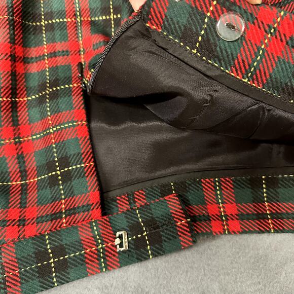 Vintage Talbots Skirt Womens 10 (29x22 ACTUAL) Wool Tartan Plaid Knee Length USA - Picture 8 of 9